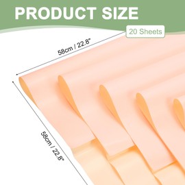 PATIKIL Flower Gift Wrapping Paper, 20 Sheets Double Sided Waterproof Bouquet Paper Wrap Florist Packaging Floral Papers for Wedding DIY Craft Valentine Mother's Day, Orange