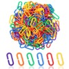 200PCS Plastic Chain Links, Colorful Rainbow DIY C-Clips Chains Hooks