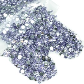 qiipii 3000PCS 5mm Light Purple Violet Crystal Resin Rhinestones for Crafts Light Violet Flatback Rhinestones Bulk SS20 Non-Hotfix Stones Diamonds Crystals Gems for Tumblers Bottles Cup DIY Crafts