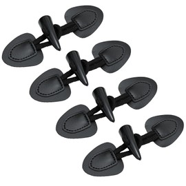 QZKJQDD 4 Pairs Leather Toggle Clasps, Buttons Closure Jackets, Buttons for Cardigan, Toggle Buttons with Clasp, Buttons for Sewing, DIY Craft, Clothing, Sewing, Decoration, Craft Accessories