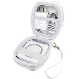 Case Compatible with Hicober/for UCOMX for Nano/for Iseyyox/for RTOPS 3 in 1 Wireless Charging Station for Apple, Travel Charger Organizer for Magsafe Foldable Magnetic Cable- White (Bag Only)