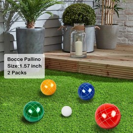 OUTOSS-Pallino for Bocce Ball Game,Boule Game,Jack for Petanque Game,Size-40mm(1.57In.),White-2 Packs