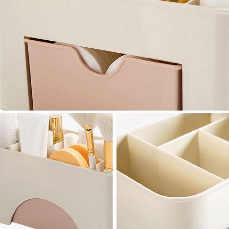 TopHomer Desktop Cosmetics Storage Box, Multifunctional Makeup Organizer Drawers Skincare