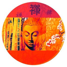 'Coasters "Buddha Glass Colourful Approx. 10 cm