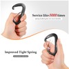 2PCS Carabiner Clips, 12kN (2697 lbs) Heavy Duty Caribeener Clip,