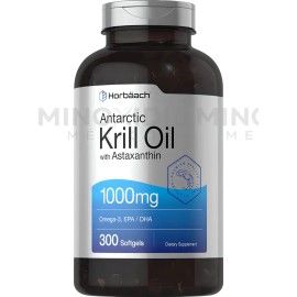 Horbaach Aceite De Krill Antártico 1000 Mg 300 Softgels Sabor Sin Sabor