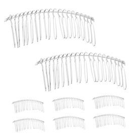 BIUDECO Metal Hair Side Combs 20 Tooth Veil Hair Combs Vintage Hair Clips for Wedding Bridesmaid Prom