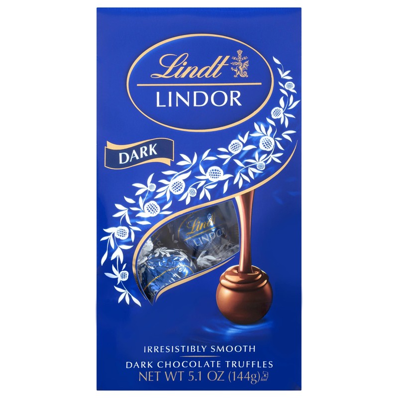 Lindt LINDOR Dark Chocolate Truffles, Dark Chocolate Candy with Smooth,