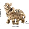 Moncer Elephant Statue, Feng Shui Lucky Elephant Figurine, Golden Elegant