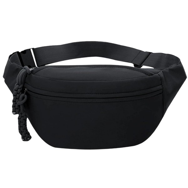 Bumbag for Ladies, Bumbag, Black Waist Bag with Adjustable Belt