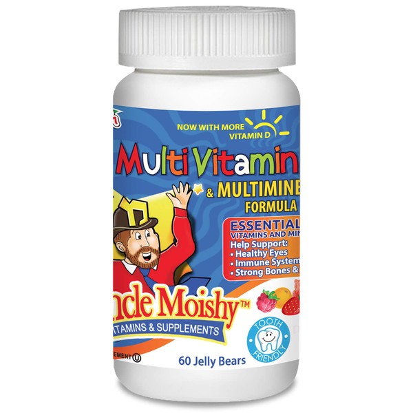AEE SIXNE Uncle Moishy Kosher Childrens Multi-Vitamin Mineral Jellies with Choline 60 Jellies