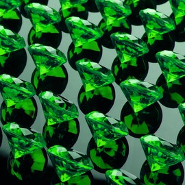 Acrylic Diamond Fake Gems Vase Filler, Babenest 240pcs 3/4 Inch Faux Diamonds Crystals Jewels for Table Scatters Wedding Party Event Arts & Crafts Birthday Decoration Favor (240, Green)