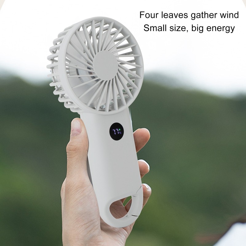 Handheld Fan Multifunction 100 Levels Stepless Speed Intelligent Digital Display