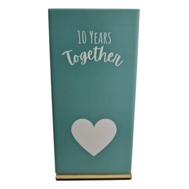 10 Year Anniversary Together Tile Ornament Gift Idea