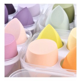 Cosmetishop Set De 4 Esponjas De Maquillaje Blender Con Estuche Plástico