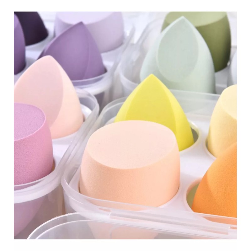 Cosmetishop Set De 4 Esponjas De Maquillaje Blender Con Estuche