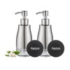 Gaussra 2 Pack Soap Dispenser with Coaster and Stickers, Stainless