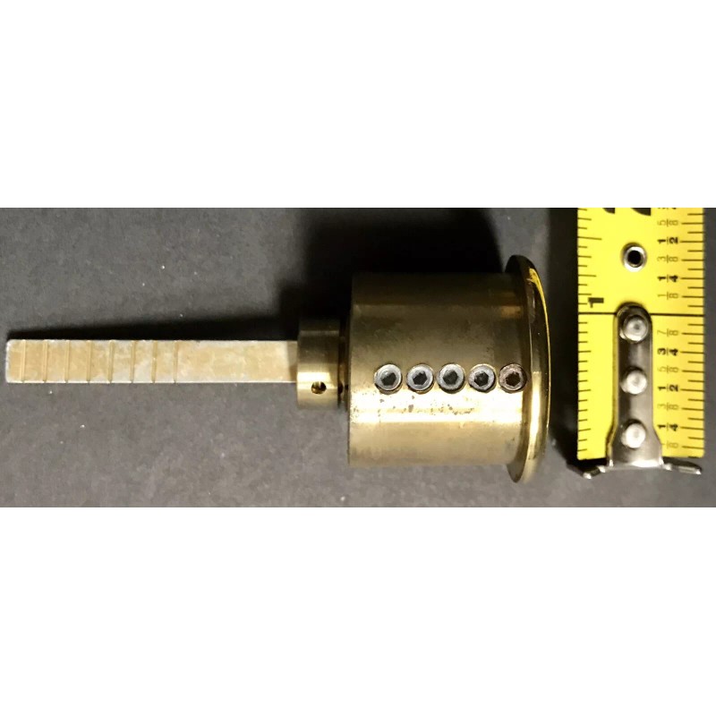 MEDECO HIGH SECURITY RIM CYLINDER PART # 10-0300N-02 BRASS IN