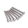 50Pcs Cheese Head Slot Screw A2-70 Stainless Steel, Flat Smooth
