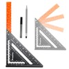 Preciva Foldable Carpenter Square Ruler, 12" (1/16" Scale) Aluminum Alloy