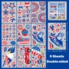 KOCOVIMI Patriotic Window Clings, 101PCS Independence Day Decorations, USA Stars,