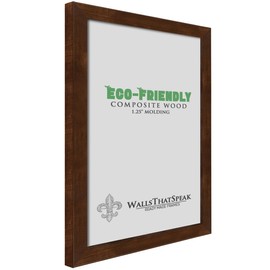 wallsthatspeak 11x33 Mocha Walnut Picture Frame for Puzzles Posters Photos or Artwork