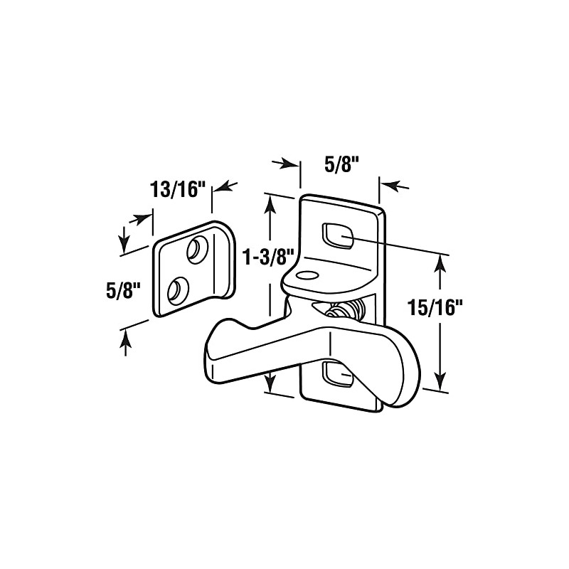 Prime-Line U 10883 Cabinet Door Elbow Catch, Cast Aluminum, Bronze