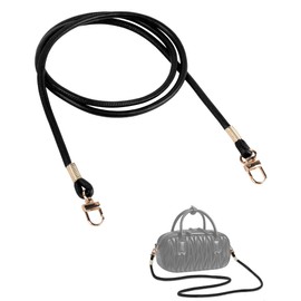 MEGAVOW Schulterriemen Schultergurt Taschengriff für Schultertasche Umhängetasche Cross-Body Tasche, PU Lederriemen Taschenhenkel Handtaschen Gurt, Schwarz, 120cm