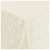 Tablecloth Fabric Damask Baroque Jacquard Tendrils Design with Hem Oval