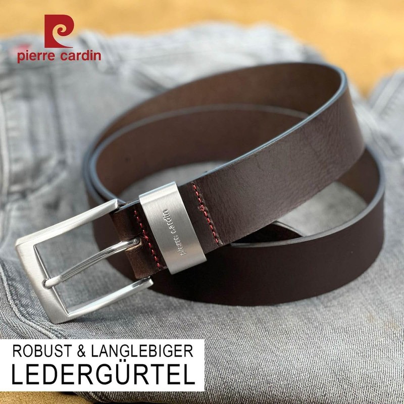 Pierre Cardin 70007 40 mm Wide Black or Brown Leather