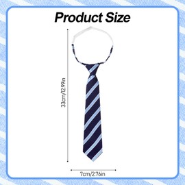 Qianyu Boys Pre-Tied Necktie Adjustable Woven Stripe Neckties Ties for Boys Kids for Age 5 to10 Graduation Uniforms Wedding Party