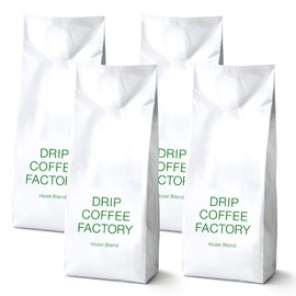 Drip Coffee Factory Hotel Blend Bean Remains, 4.4 lbs (2 kg), 17.9 oz (500 g) x 4 Bags