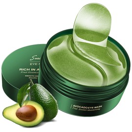 HOUSN Pack of 60 eye pads, eye mask, eye pads, anti-ageing eye pads, collagen eye mask, eye pads against dark circles, tear bags and wrinkles, gifts for women, 30 pairs (avocado)