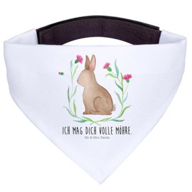 Mr. & Mrs. Panda Dog Bandana L Rabbit Sitting - Easter Gifts, Easter Decoration, Gift, Easter Children, Easter Bunny, Easter, Large, Rabbit, Large Dogs