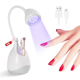 SAVILAND Rechargeable Nail Led Lamp - 36W Mini U V Light for Gel Nails with Nail Brush Holder Gel Nail Lamp and Flash Cure Light for Nails Portable U V Lamp for Resin Curing for Home DIY Nail Salon