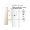 Sliding Door Handle Replacement Set,Non-Keyed(White)3-15/16 H.S.