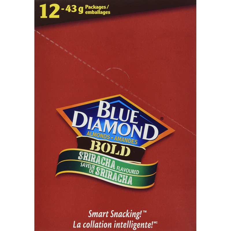 Blue Diamond Almonds Sriracha Almonds, 43 Grams (pack of 12)
