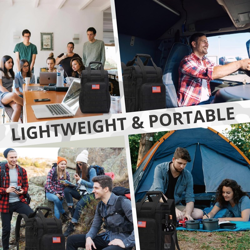 Tactical Backpack Cooler,Lunch Backpacks for Men Work with Handle，Soft Cooler