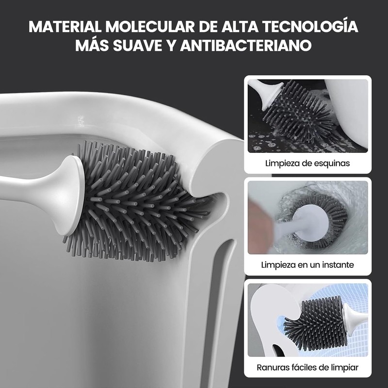 Escobilla para Inodoro YUZITEC con Base Ventilada y Cerdas de
