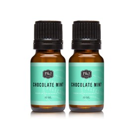 P&J Fragrance Oil | Chocolate Mint Oil 10ml 2pk - Candle Scents for Candle Making, Freshie Scents, Soap Making Supplies, Diffuser Oil Scents