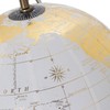 Globo Terraceo, Diameter 20 cm, Blanco Dorado Metal Sobremesa, 20