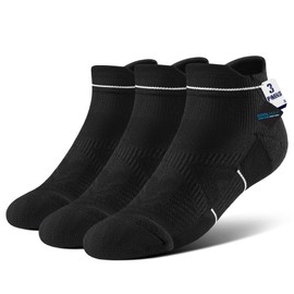 BRISIRA Bamboo Viscose Compression High Ankle Socks Women Athletic Cushioned Performance Odor Free Running socks Arch Support