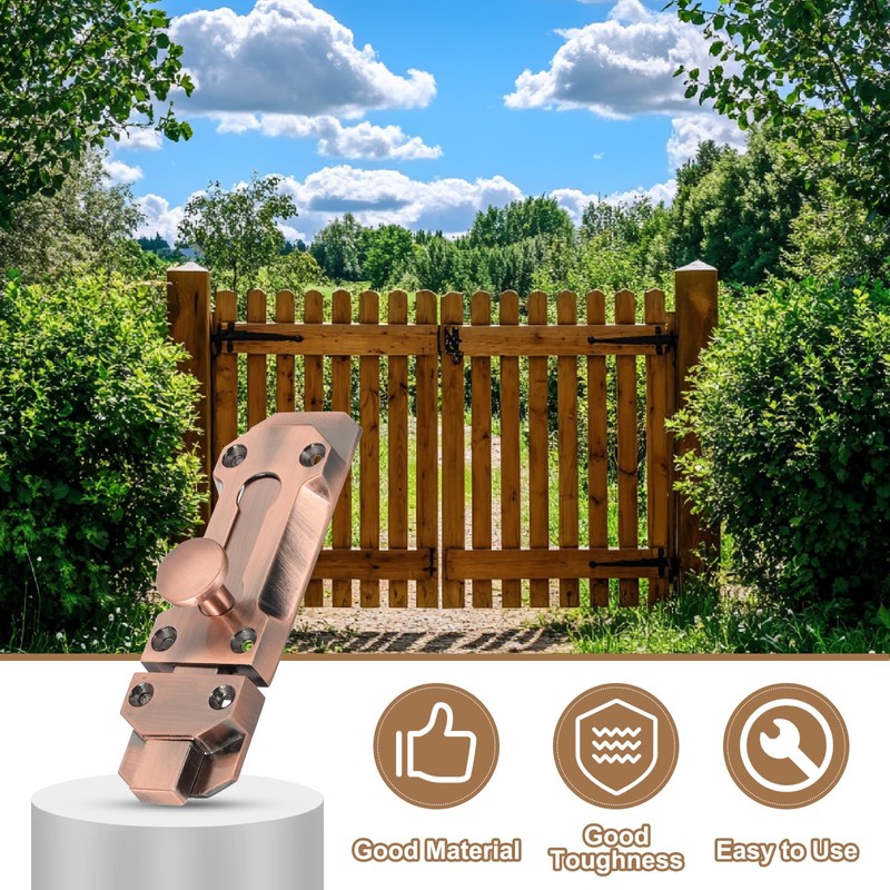 PATIKIL Barrel Bolt Latch, 2 Pack 4 Inch Solid Slide