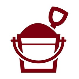 Applicable Pun Sand Bucket Castle Building Beach Fun - Vinyl Decal for Outdoor Use on Cars, ATV, Boats, Windows and More - Burgundy 7 inch