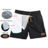 Ougelebo Men's Swimming Trunks with Zip Pocket, Quick-Drying, orange
