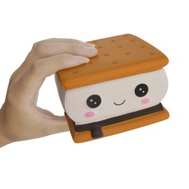 funnysquee Delightful S'More Squishies - Kids Birthday Gift, Adorable Sandwich Cookie Stress-Relief Smore Toy (Smore)