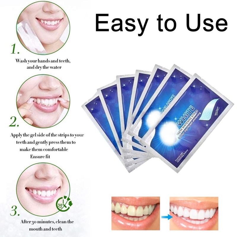 Rpanle Teeth Whitening Strips, 14 White Strips Teeth Whitening Kit,