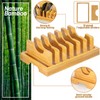 Kiasthome Bamboo Pot and Pan Organizer, Pot Lid Organizer Holder