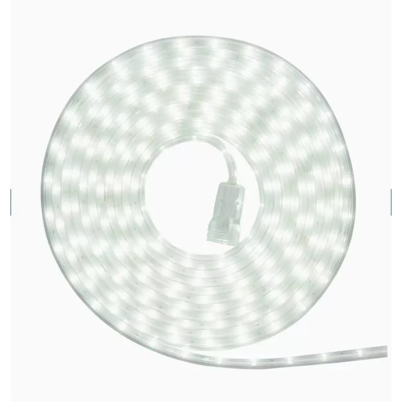 GE StayBright 240-Light 19.6-ft White Integrated LED Christmas Tape Lights