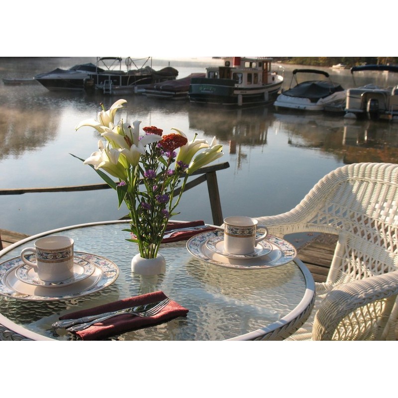 NoBrella Flower Vase Patio Table Umbrella Hole Insert, Black